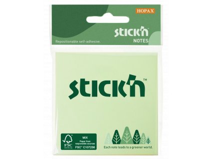 Samolepicí bločky FSC 76x76 mm Stick'n by Hopax 21887