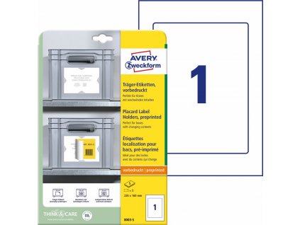 Etikety na přelepování 220x160 mm Avery Zweckform 8003-5