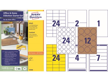 Sada samolepicích etiket Avery Zweckform 49300