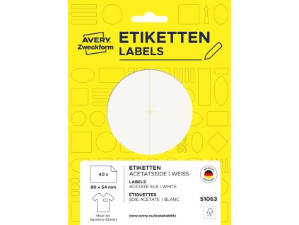 Samolepicí jmenovky na ruční popis 80x54 mm Avery Zweckform 51063