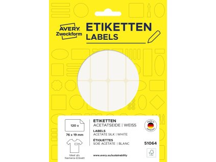 Samolepicí jmenovky na ruční popis 76x19 mm Avery Zweckform 51064