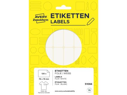 Samolepicí jmenovky na ruční popis 76x19 mm Avery Zweckform 51066