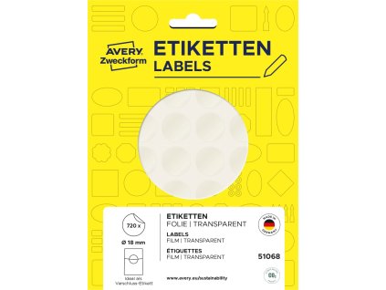 Uzavírací etikety Ø 18 mm Avery Zweckform 51068
