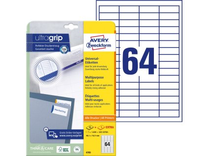 Samolepicí etikety 48,5x16,9 mm Avery Zweckform 4785