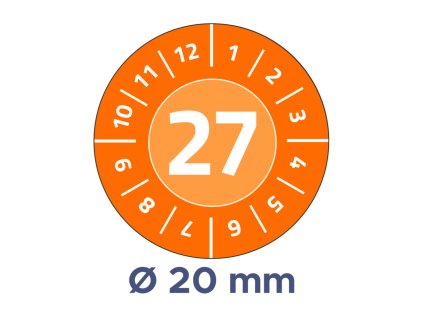 Samolepicí revizní štítky Ø 20 mm Avery Zweckform 6943-2027