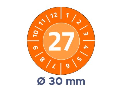 Samolepicí revizní štítky Ø 30 mm Avery Zweckform 6944-2027