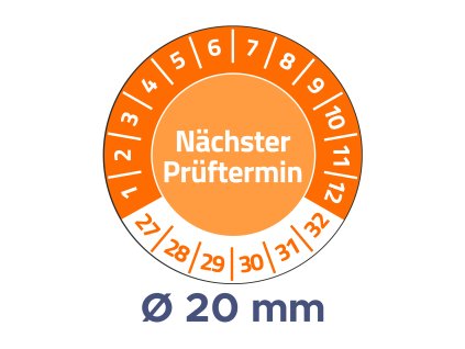 Samolepicí revizní štítky Ø 20 mm Avery Zweckform 6987-2027