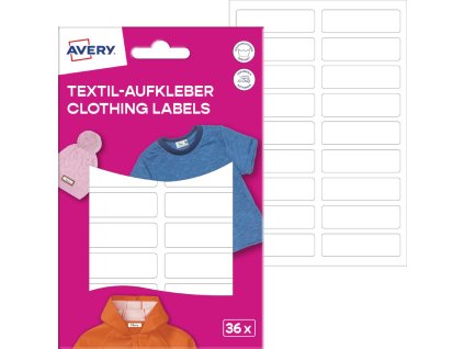 Samolepicí štítky na textil 45x13 mm Avery Zweckform ETVET36