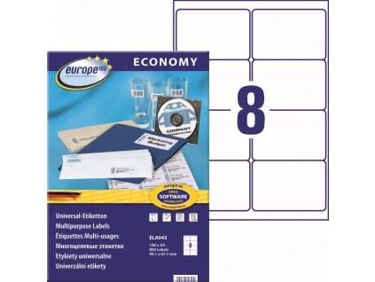 Samolepicí etikety 99,1x67,7 mm Avery Zweckform Europe100 ELA043