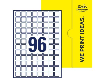 Čtvercové samolepicí etikety A4 20x20 mm Avery Zweckform
