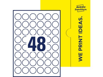 Kulaté samolepicí etikety A4 ∅ 30 mm Avery Zweckform