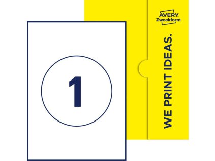 Kulaté samolepicí etikety A4 ∅ 150 mm Avery Zweckform