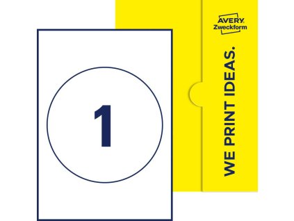 Kulaté samolepicí etikety A4 ∅ 180 mm Avery Zweckform