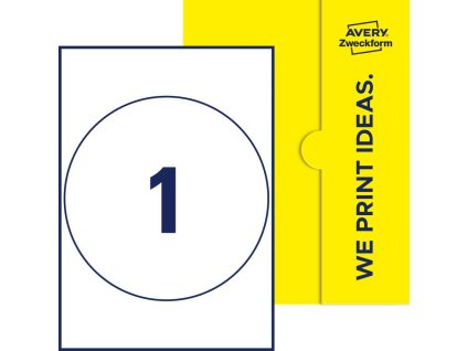 Kulaté samolepicí etikety A4 ∅ 200 mm Avery Zweckform