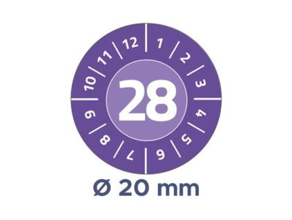 Samolepicí revizní štítky Ø 20 mm Avery Zweckform 6943-2028