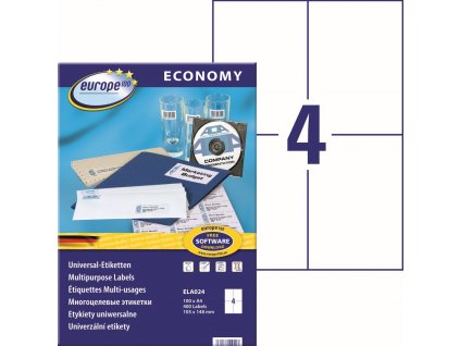 Samolepicí etikety 105x148 mm Avery Zweckform Europe100 ELA024