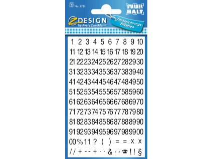 Samolepicí číslice Avery Zweckform Z-design 3721