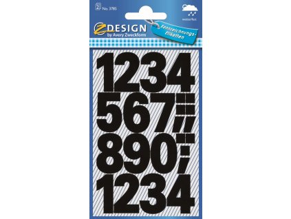 Samolepicí číslice Avery Zweckform Z-design 3785