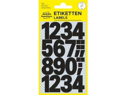 Samolepicí číslice Avery Zweckform 3785