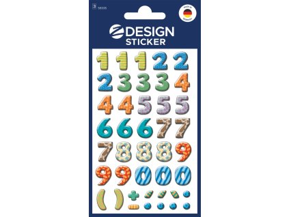 Samolepicí číslice Avery Zweckform Z-design 59335