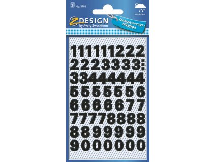 Samolepicí číslice Avery Zweckform Z-design 3781