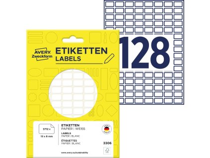 Samolepicí mini etikety 13x8 mm Avery Zweckform 3306