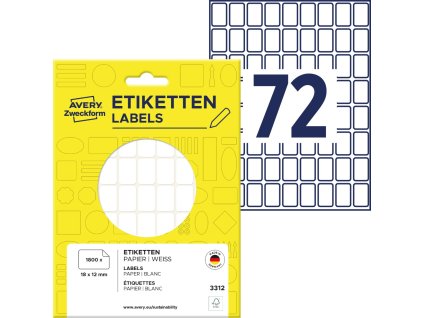 Samolepicí mini etikety 18x12 mm Avery Zweckform 3312