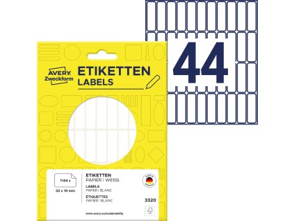 Samolepicí etikety 32x10 mm Avery Zweckform 3320