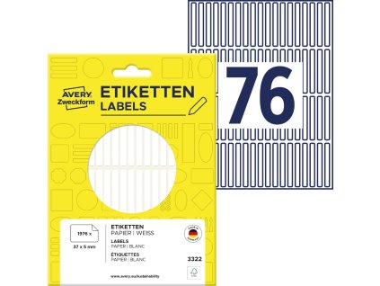 Samolepicí etikety 37x5 mm Avery Zweckform 3322