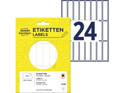 Samolepicí etikety 50x14 mm Avery Zweckform 3336