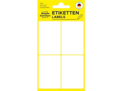 Samolepicí etikety na ruční popis 54x35 mm Avery Zweckform 3087