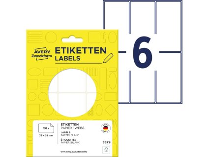 Samolepicí etikety 76x39 mm Avery Zweckform 3329
