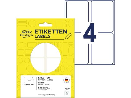 Samolepicí etikety 80x54 mm Avery Zweckform 3330