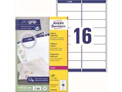 Samolepicí adresní etikety 99,1x33,9 mm Avery Zweckform L7162-100