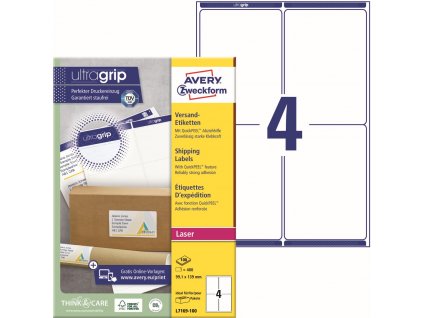 Samolepicí etikety na zásilky 99,1x139 mm Avery Zweckform L7169-100