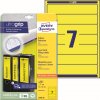 Žluté etikety na pořadače 38x192 mm Avery Zweckform L4765-20