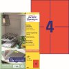 Červené samolepicí etikety 105x148 mm Avery Zweckform 3456