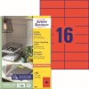 Červené samolepicí etikety 105x37 mm Avery Zweckform 3452