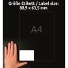 Lesklé etikety | pro Inkjet | Avery Zweckform C6081-10  + online software pro tisk etiket + tiskové šablony ke stažení zdarma