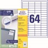 Samolepicí etikety 48,5x16,9 mm Avery Zweckform 3667