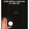 Osmihranné etikety | snímatelné | Avery Zweckform 5083  + online software pro tisk etiket + tiskové šablony ke stažení zdarma