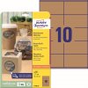 Přírodně hnědé samolepicí etikety 105x57 mm Avery Zweckform L7108-25