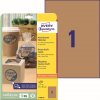 Přírodně hnědé samolepicí etikety 210x297 mm Avery Zweckform L7109-25
