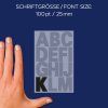 Samolepicí písmena | Avery Zweckform 3784 velikost