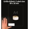 AS0722400 4004182617007 Etikett Rollenetiketten Groesse (Large)