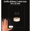AS0722520 4004182617038 Etikett Rollenetiketten Groesse (Large)