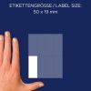 Samolepicí etikety | 50x19 mm | Avery Zweckform 3079 velikost