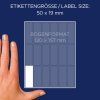 Samolepicí etikety | 50x19 mm | Avery Zweckform 3327 velikost