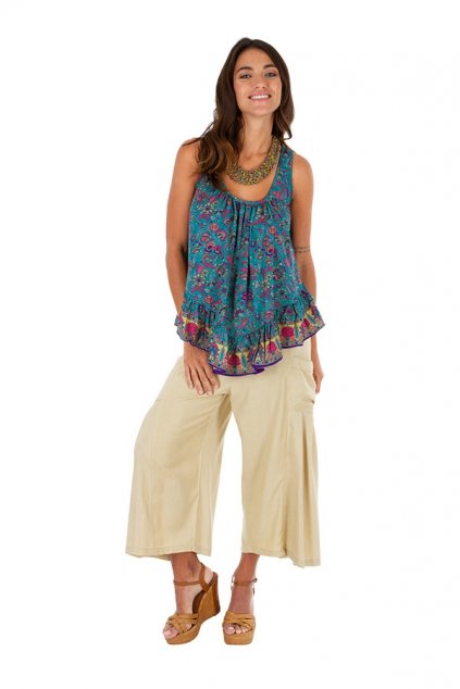 Dámský top ZOE barevný (Barva Modrá, Barevná, Velikost S)