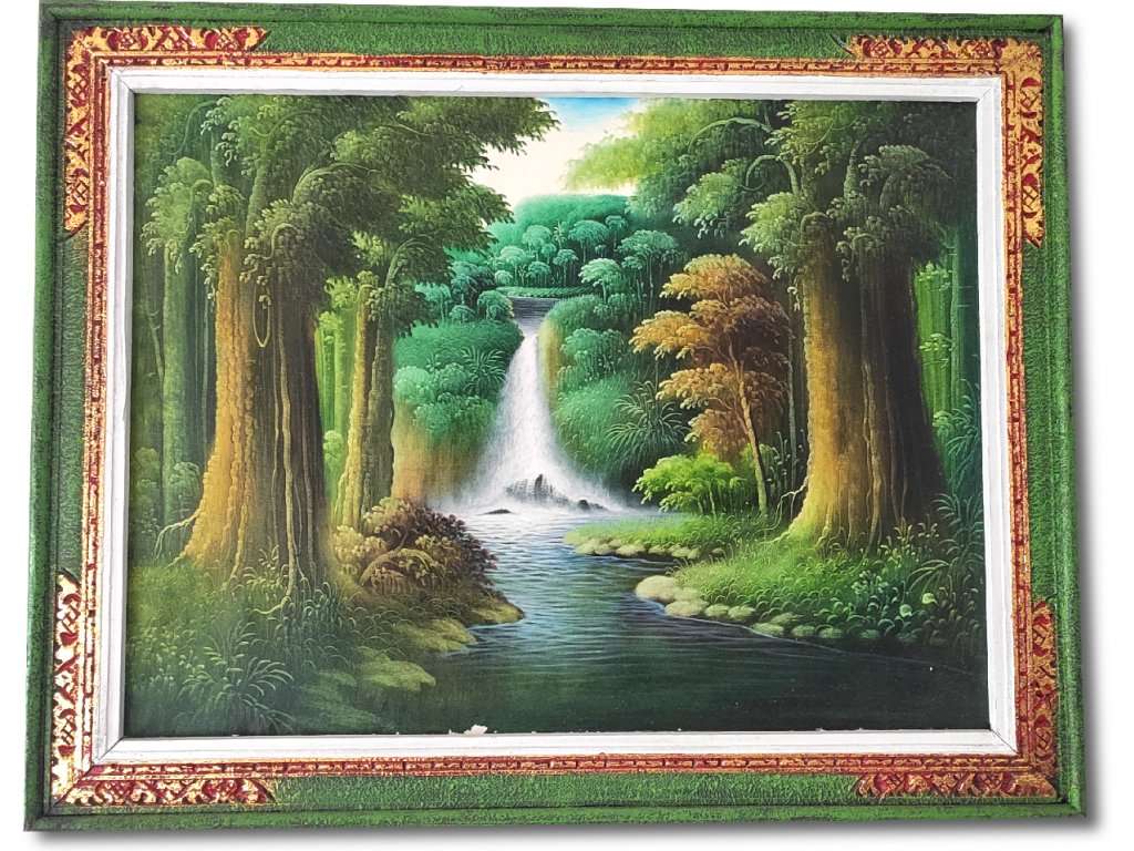 Obraz Vodopád uprostřed džungle